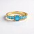 Anello in argento con Apatite Blu Neon