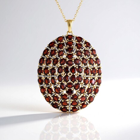 Collana in argento con Granato Mozambico