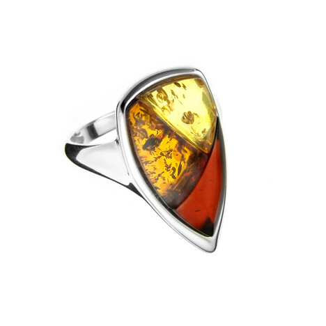 Bague en argent et Ambre baltique (dagen)