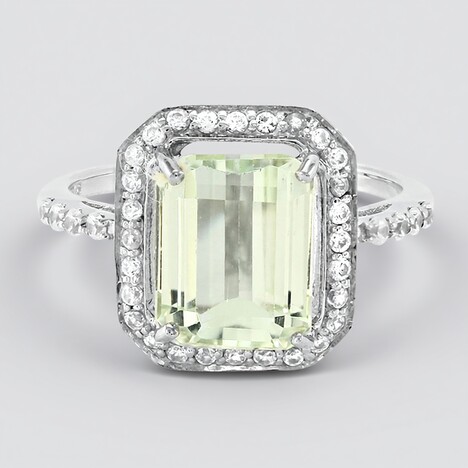 Anello in argento con Kunzite Canarino