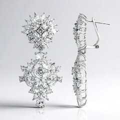 Orecchini in argento con Topazio Bianco