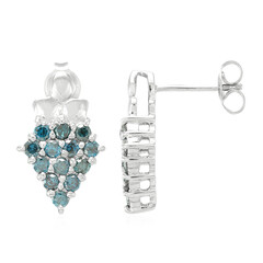 Orecchini in argento con Diamante Fancy