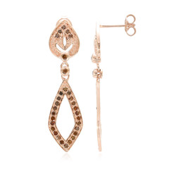 Orecchini placcati in oro con Diamante Fancy