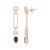 Pendientes en plata con Zircón rosado (Adela Silber)