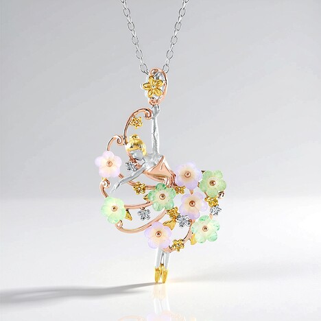 Collana in argento con Gemma (Gems en Vogue)