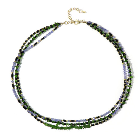 Edelstein-Silberhalskette