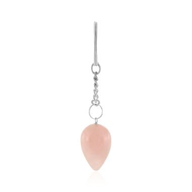 Llavero en latón con Cuarzo rosa