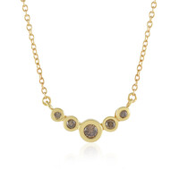 Collier en argent et Diamant champagne I2
