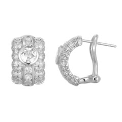 Pendientes en plata con Topacio blanco (Adela Silber)