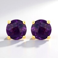Pendientes en plata con Amatista de Zambia