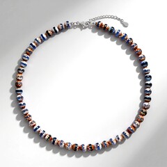 Collana in argento con Agata della Mongolia