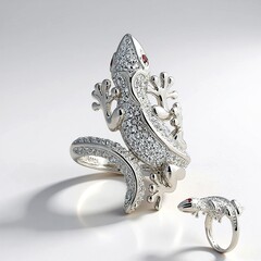 Anello in argento con Topazio Bianco (Adela Silber)