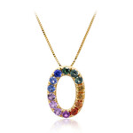 Collana in oro con Zaffiro Fancy (CIRARI)