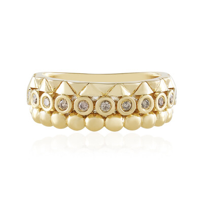 I2 Brown Diamond Silver Ring