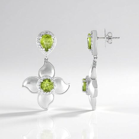 Orecchini in argento con Peridoto (Dallas Prince Designs)