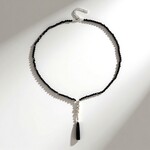 Collana in argento con Spinello Nero (KM by Juwelo)