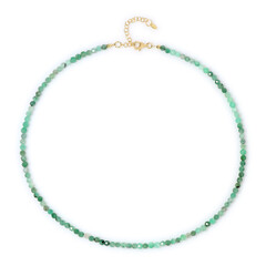 Collar en plata con Esmeralda de Brasil