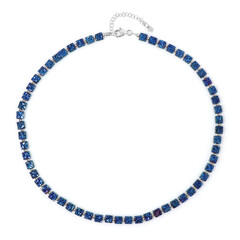 Collar en plata con Hematita azul