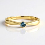 Bague en argent et Diamant bleu I2