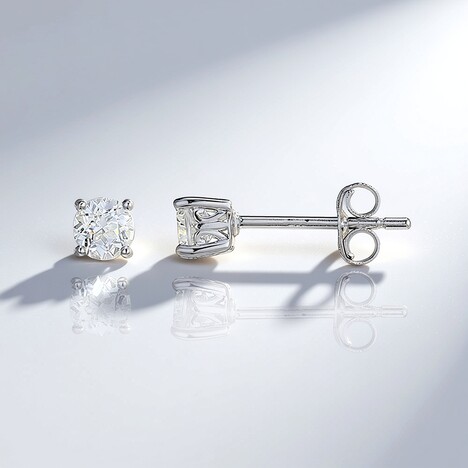 Boucles d'oreilles en argent et Topaze blanche