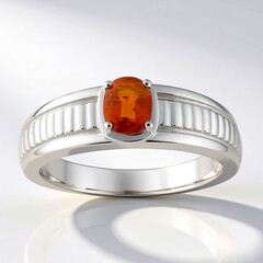 Anello in argento con Cianite Arancione