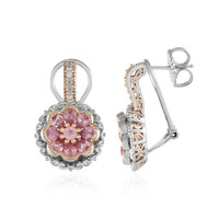 Pendientes en plata con Espinela rosa (Gems en Vogue)