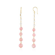 Pinkfarbener Opal-Silberohrringe (de Melo Essence)