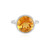 Bague en argent et quarz orange (MONOSONO COLLECTION)