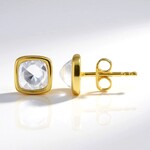 Orecchini in argento con Topazio Bianco