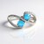 Anello in argento con Apatite Blu Neon