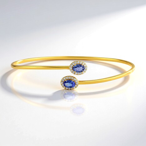 Bracciale in argento con Tanzanite