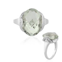 Grüner Amethyst-Silberring