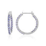 Tansanit-Silberohrringe