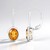 Boucles d'oreilles en argent et quarz orange (MONOSONO COLLECTION)