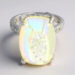 Anello in argento con Quarzo Glitter Perlato
