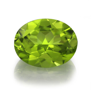 Kaschmir-Peridot-Edelstein 5,8 ct in Sammler-Box