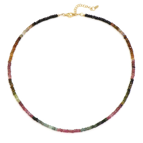 Zilveren halsketting met toermalijnen