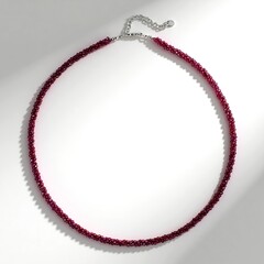 Collana in argento con Granato Magenta