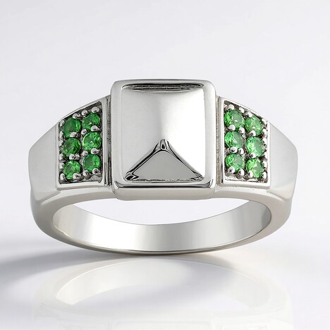 Anello in argento con Tsavorite del Kenya (Remy Rotenier)