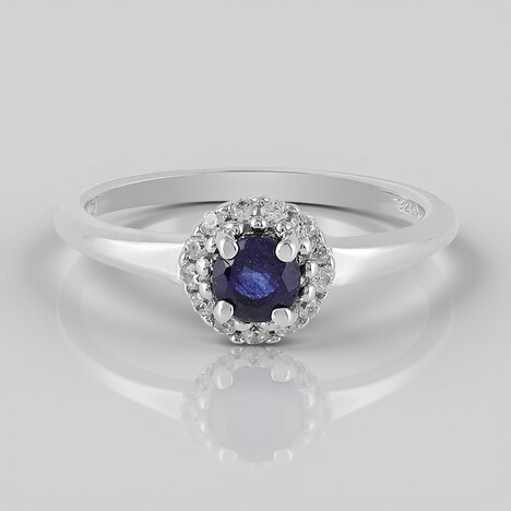 Anello in argento con Zaffiro Blu del Madagascar