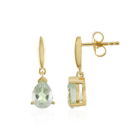 Boucles d'oreilles en argent et Améthyste verte