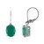 Zilveren oorbellen met groene agaten