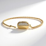 Bracciale in argento con Diamante SI1 (G) (Annette)