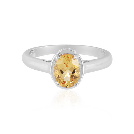 Anillo en plata con Berilo amarillo