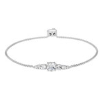 Bracelet en argent et Topaze blanche (Adela Silber)