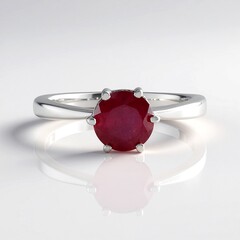 Anello in argento con Rubino del Madagascar