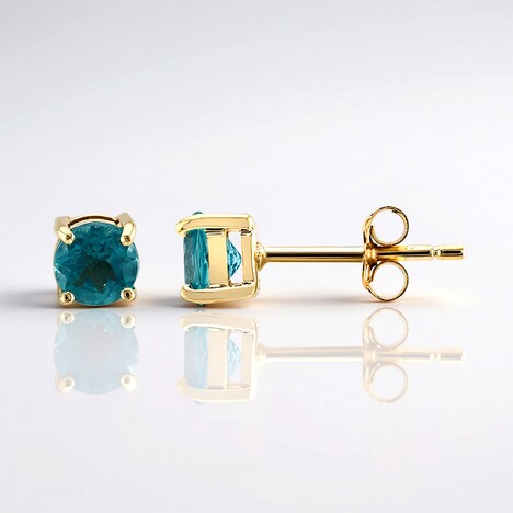 Orecchini in oro con Apatite Blu