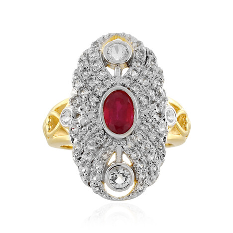 Anello in argento con Rubino del Madagascar