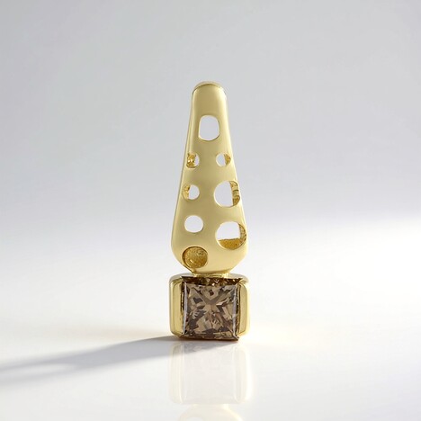 Ciondolo in oro con Diamante Champagne I2 (Ornaments by de Melo)
