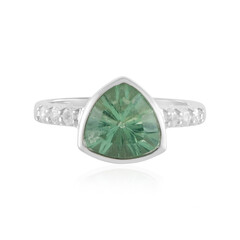 Grüner Fluorit-Silberring